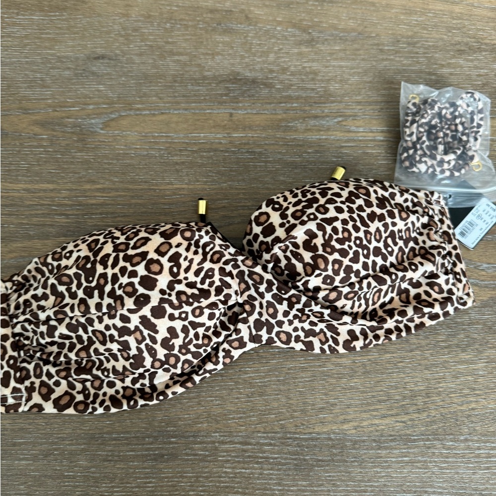 Victoria’s Secret Leopard Print Bandeau Bikini Top